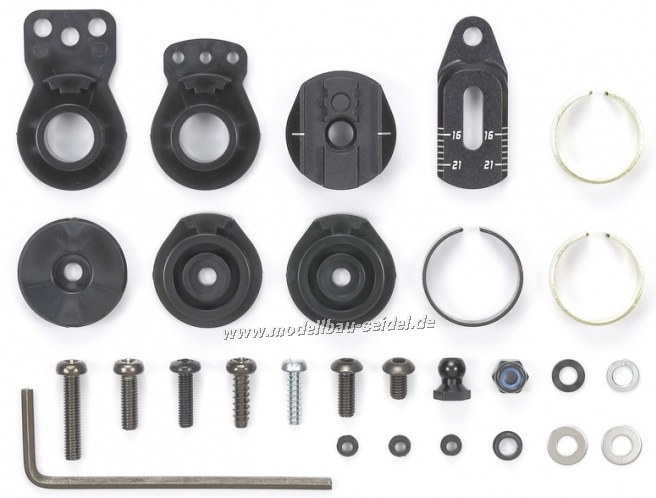 AL High Torque Saberhorn Type 1 Servo Saver Horn - For Tamiya 1/10 RC Cars, 60-61 Hard Aluminum, 4 Hole Options