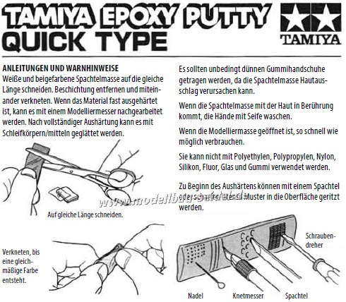 WMS RC SHOP - Tamiya Epoxy Putty / Smooth Surface #87052